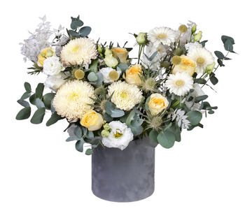 Elegant Cream & Yellow Harmony Flower Box
