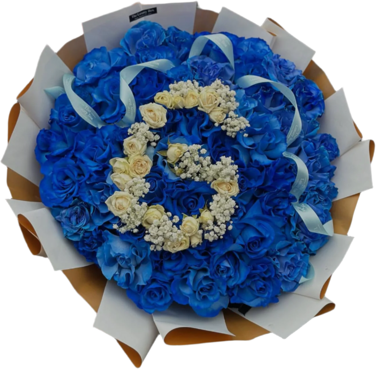 🌹 Personalized (available A–Z on request) Rose Initial Bouquet – Say It With the First Letter