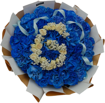 🌹 Personalized (available A–Z on request) Rose Initial Bouquet – Say It With the First Letter