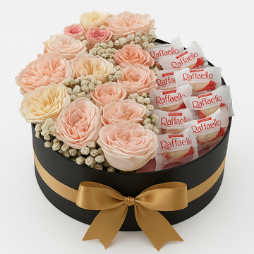 Golden Elegance 15 Rose & Raffaello Box