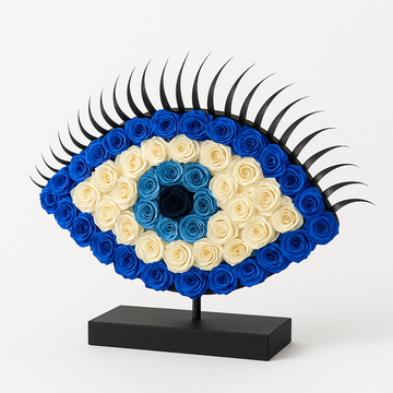 Luxury Evil Eye Floral Art – Handcrafted with Premium Roses
