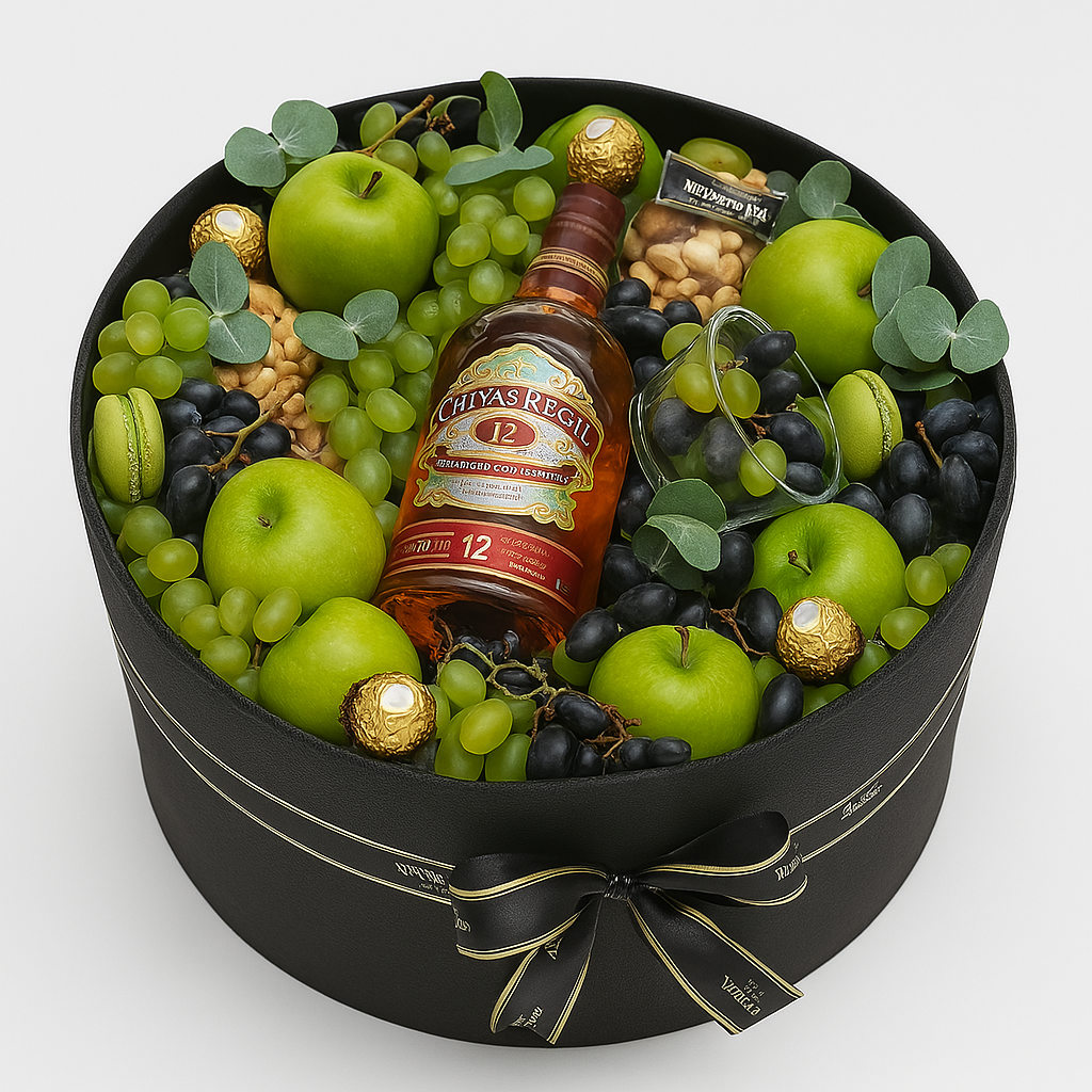 Gentleman’s Deluxe Whiskey & Fruit Gift Box