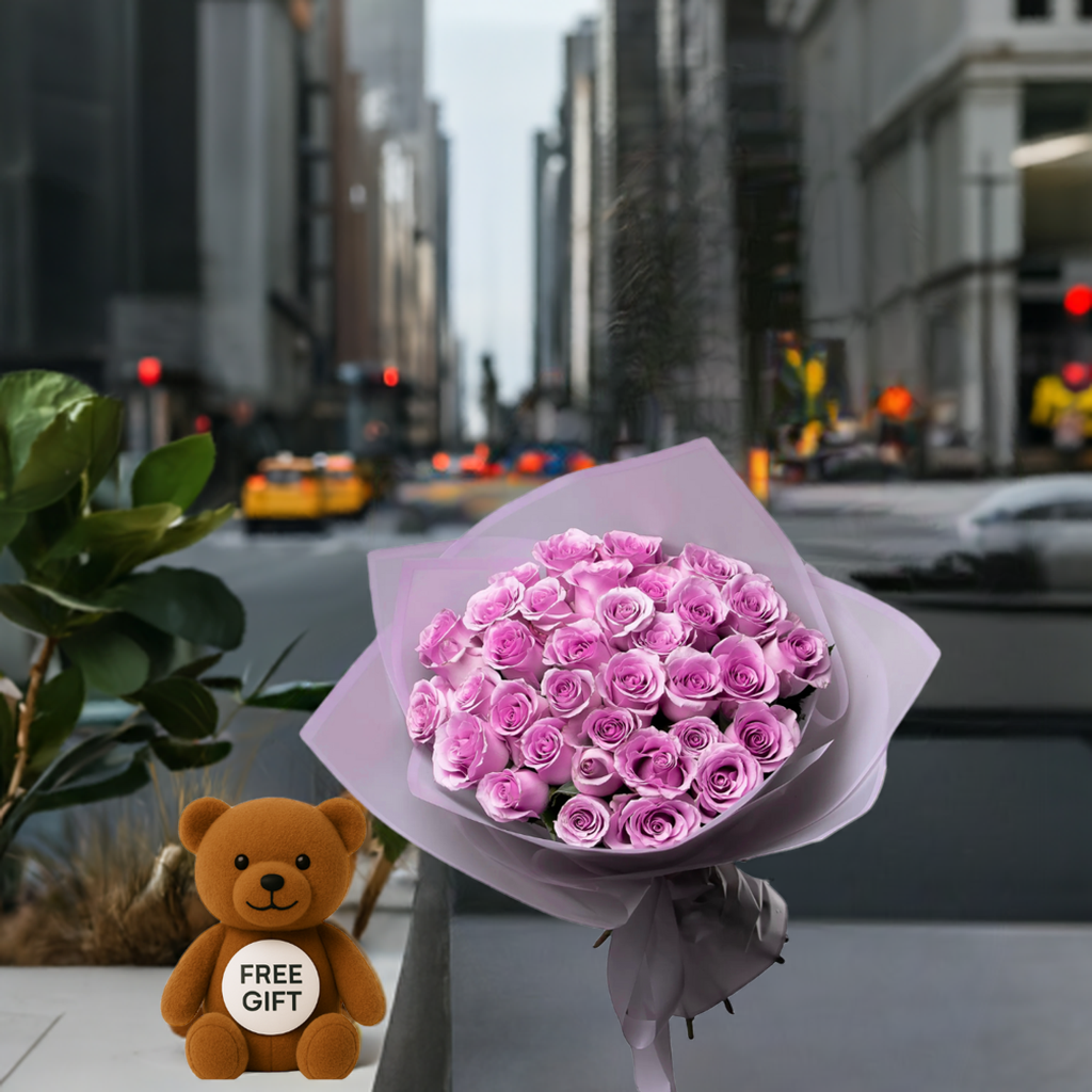 💜 40 Lilac (ALL COLORS)  Roses – A Sophisticated Expression of Love + FREE GIFT