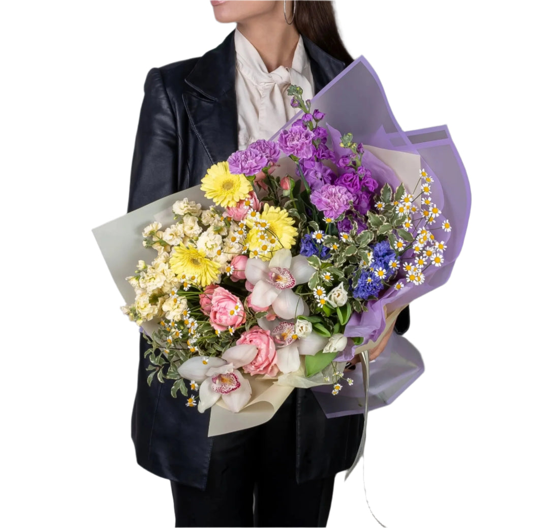 🌸 Spring Symphony: Vibrant Pastel Flower Bouquet
